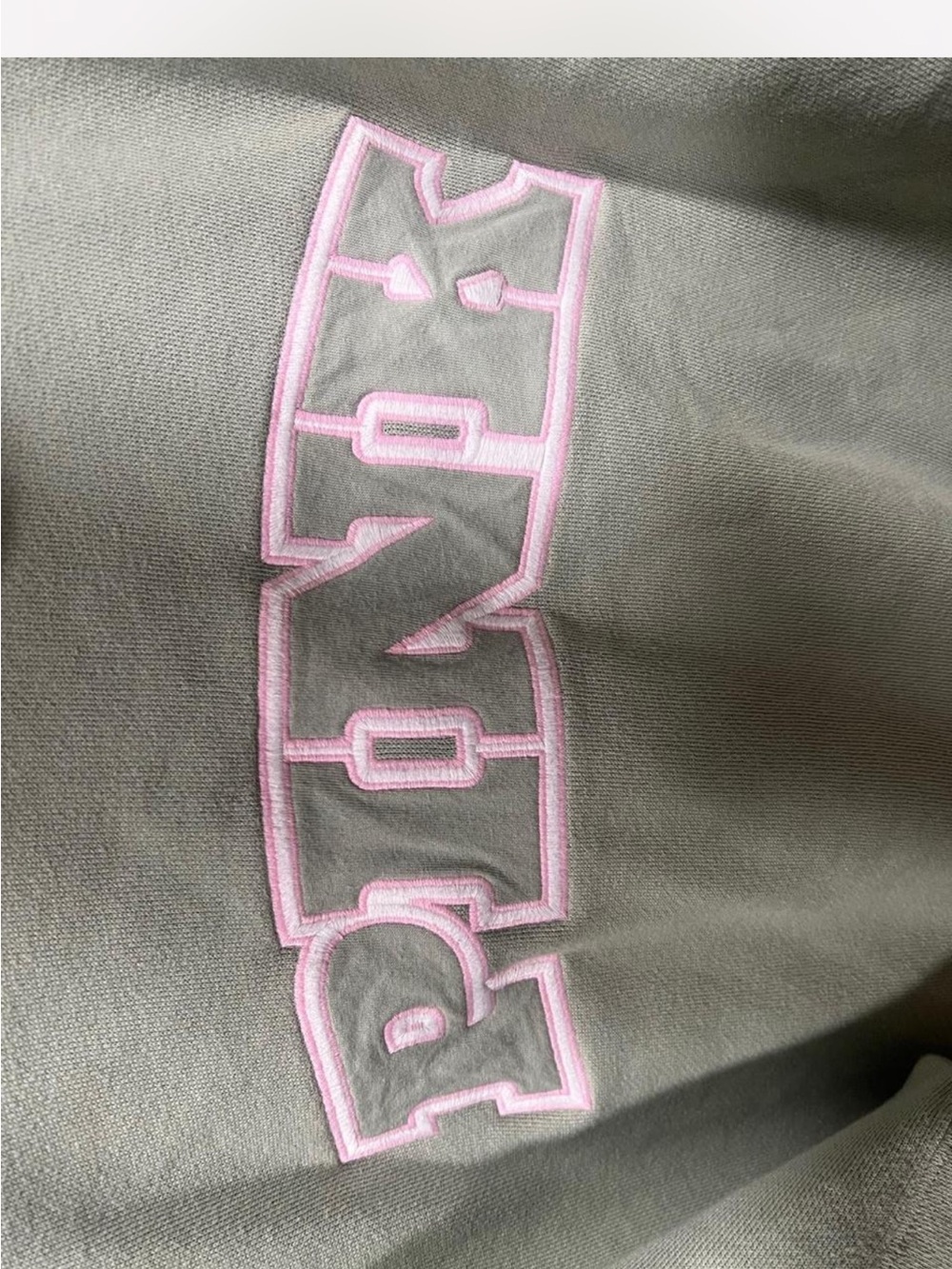 Y2K Victoria’s Secret PINK sage green hoodie full zip athleisure S/M - Picture 5 of 7